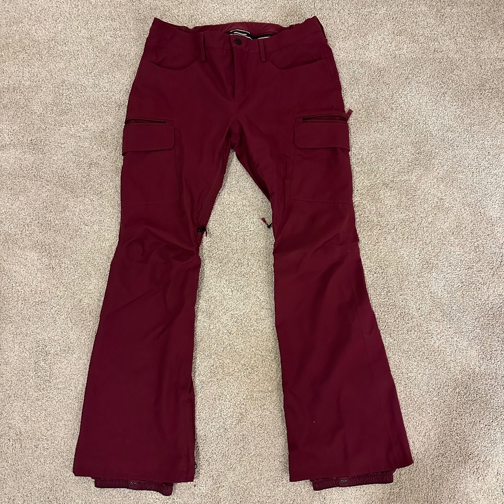Burton Gloria Pants Snow Ski Snowboard Red Purple Size L